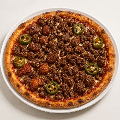 One With Everything Spicy Pizza 